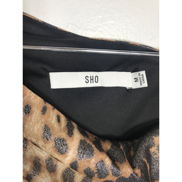 New Tadashi Shoji Sho Womens M One Shoulder Dress Cocktail Animal Print Classic - Picture 6 of 12